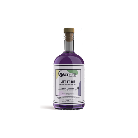 Gather Beverages – Let It Be Lemon Lavender Botanical Elixir with CBD   – Alcohol Free and Adaptogen Infused – 25.4oz