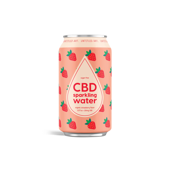 UNTITLED ART STRAWBERRY - CBD Sparkling Water - Non-Alcoholic Beverage ...