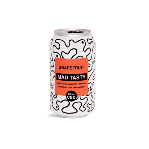 Mad Tasty Grapefruit - CBD Sparkling Water Non-Alcoholic Beverage - 12oz
