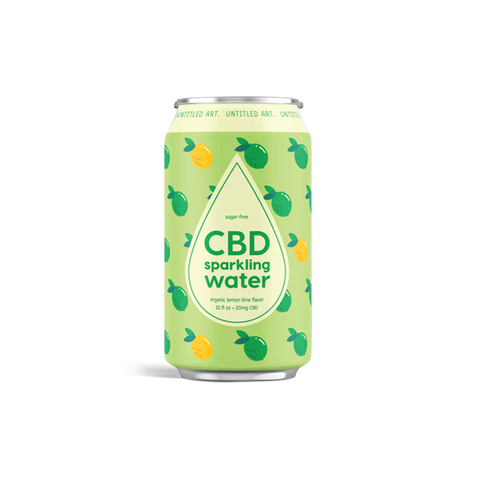UNTITLED ART Lemon Lime - CBD Sparkling Water - Non-Alcoholic Beverage - 12oz
