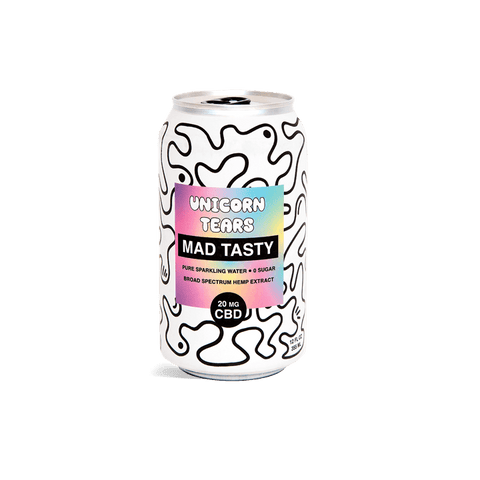 Mad Tasty Unicorn Tears - CBD Sparkling Water Non-Alcoholic Beverage - 12oz