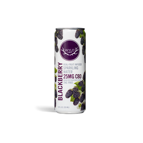 Wyld Blackberry - CBD Sparkling Water Non-Alcoholic Beverage - 12oz
